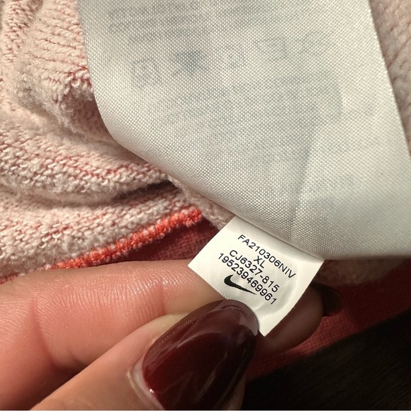 Nike Pink Essential Cropped Hoodie Sweatshirt - Picture 5 of 5